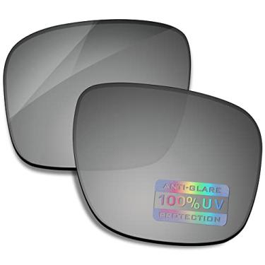 Imagem de Bowyer Lentes de reposição polarizadas para óculos de sol Oakley Holbrook OO9102 - Espelho de titânio