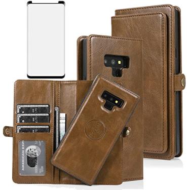 Imagem de Asuwish Capa de celular para Samsung Galaxy Note 9 carteira destacável com protetor de tela de vidro temperado e suporte flip para cartão de crédito, acessórios para celular Galaxies Note9 Gaxaly
