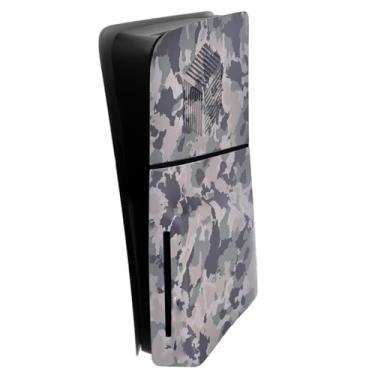 Imagem de Adequado para case de versão de disco PS5 Slim, painel com aberturas de resfriamento, capa protetora anti-riscos e à prova de poeira, painéis laterais de reposição ABS (ABS-camuflagem)