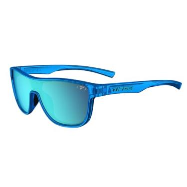 Imagem de Óculos de sol esportivos Sizzle – Ideal para ciclismo, golfe, caminhadas, pickleball, corrida, tênis e visual moderno, Azul elétrico neon (lente espelhada azul celeste com Ar), Medium
