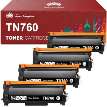 Imagem de Toner Kingdom Cartucho de toner de substituição compatível para Brother TN730 TN760 TN-760 TN-730 para MFC-L2750DW HL-L2350DW HL-L2395DW MFC-L2710DW DCP-L2550DW HL-L2390DW HL-L2370DW (preto, pacote