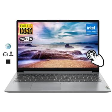 Imagem de Lenovo Ideapad Touchscreen 39.6 cm FHD Essential Laptop, processador Intel 12ª geração 6-Core i3 (até 4,4GHz, Beat i5-1155G7), 16GB RAM, 1TB SSD, webcam, Bluetooth, Wi-Fi 6, Win 11, acessórios GM