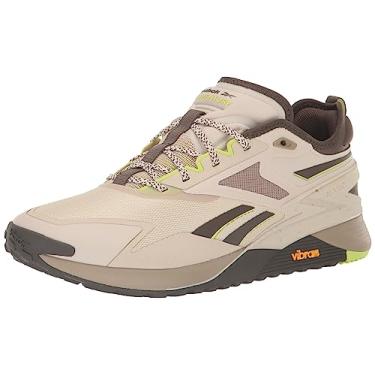 Imagem de Reebok Tênis unissex Nano X3 Adventure, estuque/argamassa/lima laser, 43 masculino, Estuque/argamassa/lima a laser, 13 Women/11.5 Men