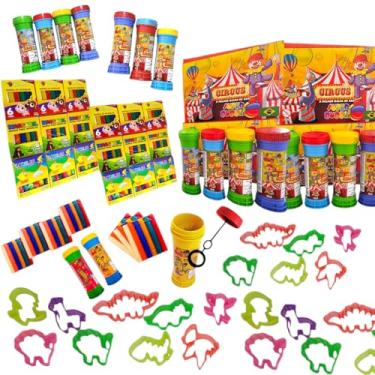 Imagem de 30 Massinha Modelar + 30 Bolha de Sabao+ 30 Cortador Molde Kit Festa Lembrancinha Aniversario Prenda