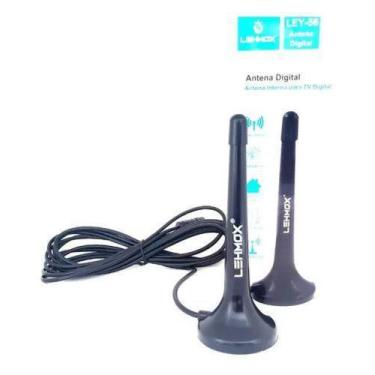 Imagem de Antena Hdtv Uhf Interna E Externa + Cabo 3 Metros - Lehmox Ley-56