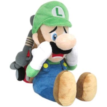 Imagem de Little Buddy Super Mario Series Luigi's Mansion 10"" Scared Luigi with Strobulb Plush, Multi-Colored
