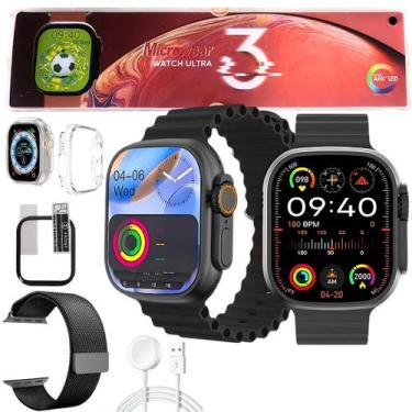 Imagem de Smartwatch Ultra 3 Tela 49mm Amoled Gps Ilha Dinamica 2Gb Gps Nfc Kit 