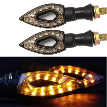 Imagem de Kit 4 Mini Pisca Led Esporti Moto Flexa Seta Universal Preto - Veloce
