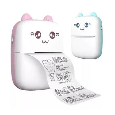 Imagem de Mini impressora gatinho portatil foto gato - Xd Mega, Rosa