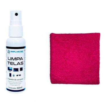 Imagem de Kit Limpa Telas Clean 60Ml Com Pano Microfibra Rosa - Outro Mundo, Ros