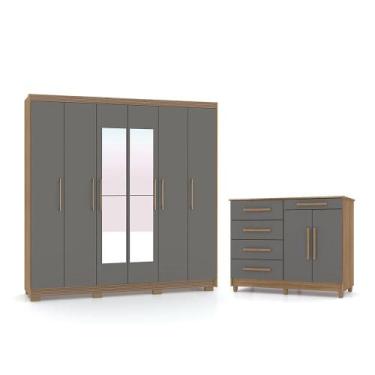 Imagem de Jogo Quarto Completo Com Espelho Minato Nature Alasca - Mais de Casa