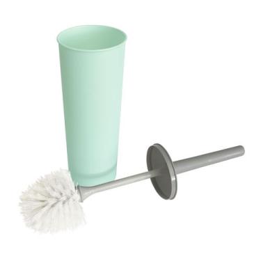 Imagem de Escova Sanitária com Suporte Cores Pastéis Limpeza Banheiro - NYR HOME