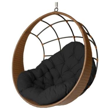 Imagem de Cadeira Balanço Ninho Suspenso de Fibra com Almofada Impermeável - Ace