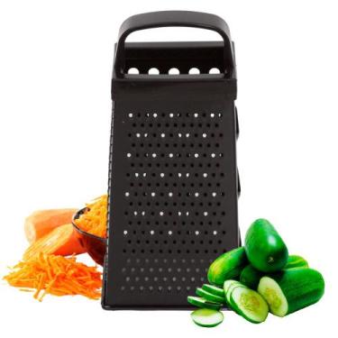 Imagem de Ralador Inox Para Cozinha 4 Faces Multiuso C/ Alça Funcional - Quality