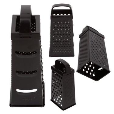 Imagem de Ralador Manual 4 Faces Inox C/ Pegador Resistente 23cm Preto - Quality