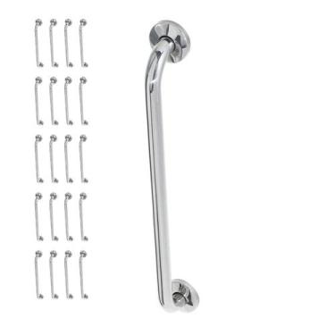Imagem de Alça Barra de Apoio 70cm Inox Kit 20 Unidades Cadeirante Idoso Deficie