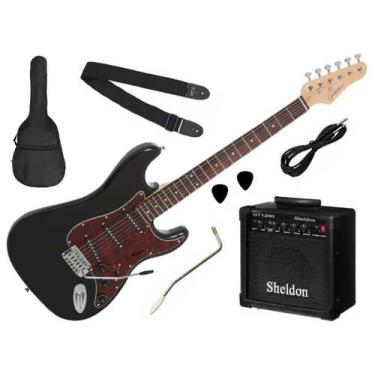 Imagem de Kit Guitarra Stratocaster Giannini G 100 3 Singles + Amplificador e Ac