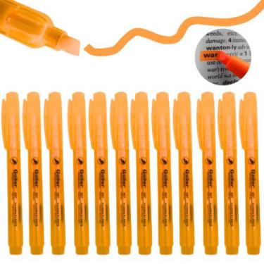 Imagem de Kit 12 Marca Texto Colorido Caneta Fluorescente Seca Rápido - Goller, 