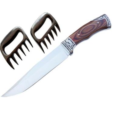 Imagem de Kit Ideal Para Presente Faca Churrasco + Duas Garras De Urso - FACATOP