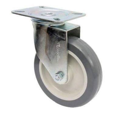 Imagem de Rodizio Giratorio Placa 5pol. R512 Bp Pvc Anti Risco 75kg Por Roda - R