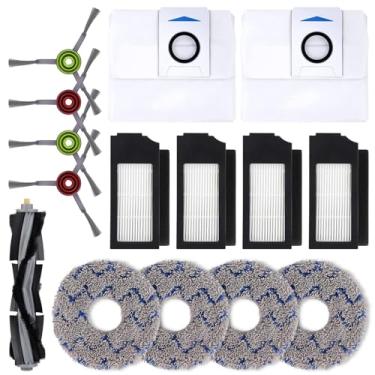 Imagem de Kit de acessórios de substituição para aspirador de pó ECOVACS X1 Omni / X1 TURBO Robot Vacuum Inclui 1 escova principal, 4 escovas laterais, 4 filtros 4 almofadas de esfregão 2 sacos de poeira