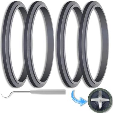 Imagem de Substituição da junta do liquidificador 4 peças com 1 x gancho de crochê para substituição da junta Nutribullet para Nutribullet Blender 600W e para Nutribullet Pro 900W