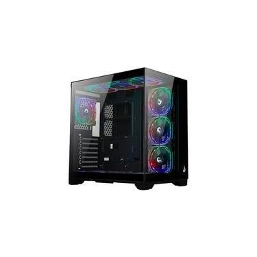 Imagem de Gabinete Gamer Rise Mode Galaxy Glass Standard V2, Mid Tower, ATX, Lateral e Frontal em Vidro Temperado, Com 10 Ventoinhas, Preto - RM-GA-GGSB2-ARGB