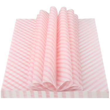 Imagem de EUSOAR Folhas de papel para alimentos Pink Deli, 100 folhas, 30 x 30 cm, resistente a gordura, seguro para micro-ondas, papel de embrulho para sanduíches, hambúrguer, frutas, sabonete, flores