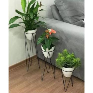 Imagem de 3 Suportes Tripés Para Vasos de Plantas - SeE