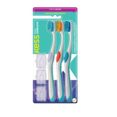 Imagem de Escova Dental Tipper Complete Kess Belliz C/3 - BELLIZ COMPANY