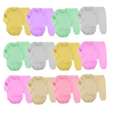 Imagem de Kit 24 Pçs Roupa De Bebe Body Manga Longa E Mijão Sem Pé - Koala Baby,