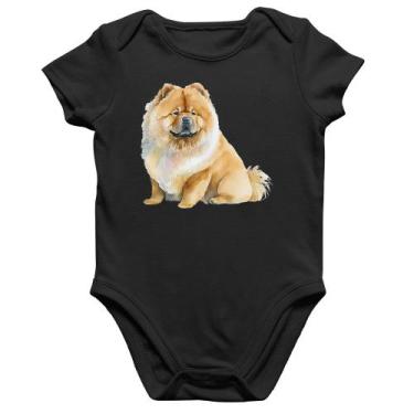 Imagem de Body Bebê Algodão Chow-chow - Foca na Moda, Preto, G