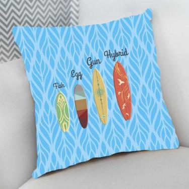 Imagem de Almofada Decorativa Cheia c/ Zíper 25x25 Surf Surfista Praia - Deluzz,