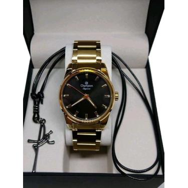 Imagem de Relógio Masculino Champion Original A Prova Dágua 50m  Analógico Doura