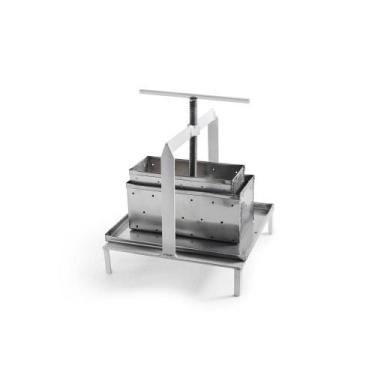 Imagem de Prensa para Queijo com Forma de Inox Olibox, Quadrada