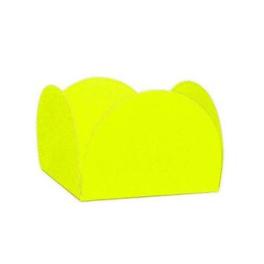 Imagem de Forminhas para Doces 4 Pétalas Amarela Neon 50 unidades NC Toys