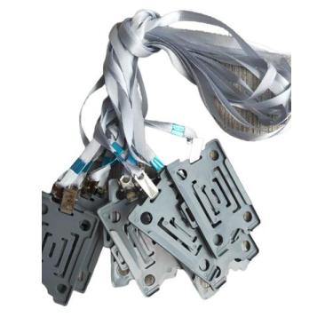 Imagem de kit 10 Cordão de pescoço + porta cracha completo- cinza - xtled