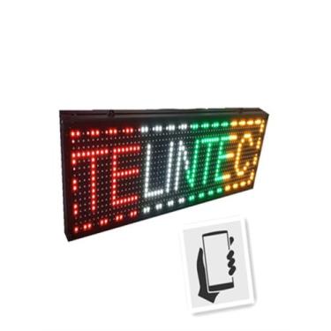 Imagem de painel de led letreiro p10 68x20cm misto interno   - telintec