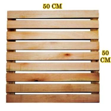 Imagem de Base de Madeira Decks Modular Jardim Decoração 4 Pçs 50x50 - Art & Lar