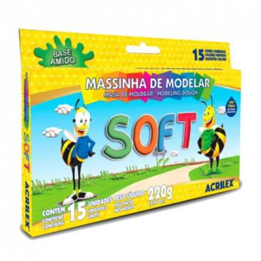 Imagem de Massa Modelar Soft 15Cores Acrilex, Unico