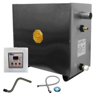 Imagem de Sauna Vapor 24kw + Tubo Aço + Comando Digital Impercap - até 40m³, 380