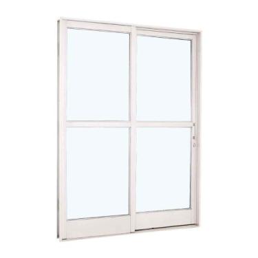 Imagem de Porta de Correr com Divisão Central em Aço 217 x 160 x 12 cm 2 Folhas 
