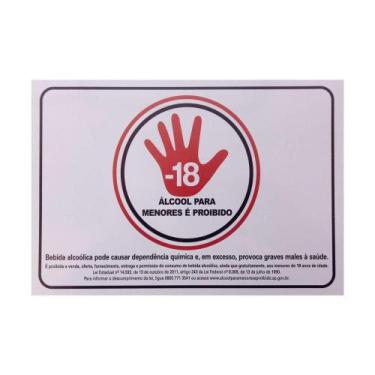 Imagem de Placa De Sinalização Álcool Para Menores É Proibido 30X20 Pacific - Ps