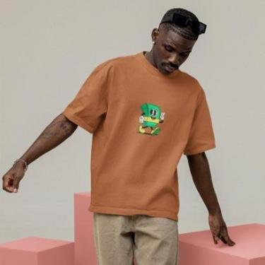 Imagem de Camiseta Techmalhas Oversized Reta Academia Básica Masculina-Masculino