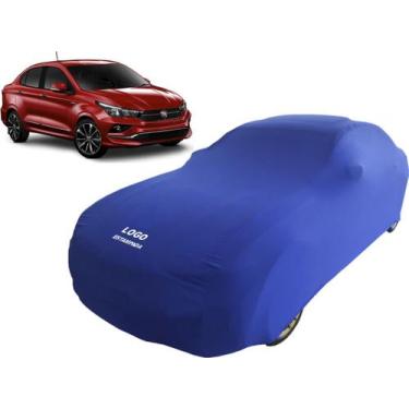 Imagem de Capa Automotiva Fiat Cronos Tecido Helanca Cor Preta - Mz, Azul