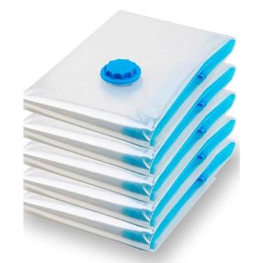 Imagem de Kit 5 Sacos A Vácuo 60x80cm Roupas Ededrom Toalhas Almofadas - TOP UTI