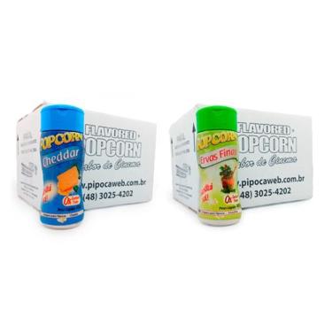 Imagem de Temperos Pipoca Cx 24Un - Cheddar E Ervas Finas - Flavored Popcorn