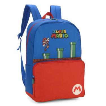 Imagem de Mochila de Costas SUPER MARIO - Luxcel Azul MS46941MO