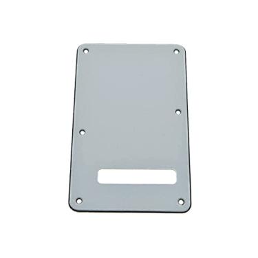 Imagem de Dopro Strat placa traseira para guitarra ST Trem Tremolo capa serve para para-lama padrão EUA/México Stratocaster branco 3 camadas