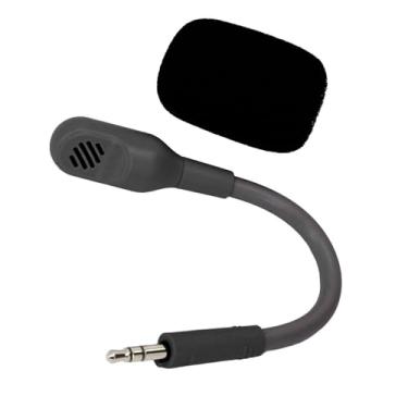 Imagem de Microfone de Substituição 3,5 Mm Plug OFC Core Destacável Redução de Ruído para Fone de Ouvido Sem Fio para Jogos (Preto)